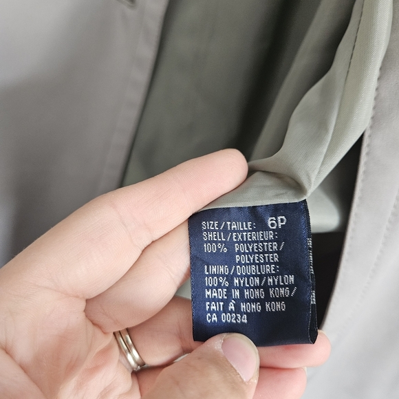Vintage Bay Club Trench Coat 6P - Picture 7 of 9